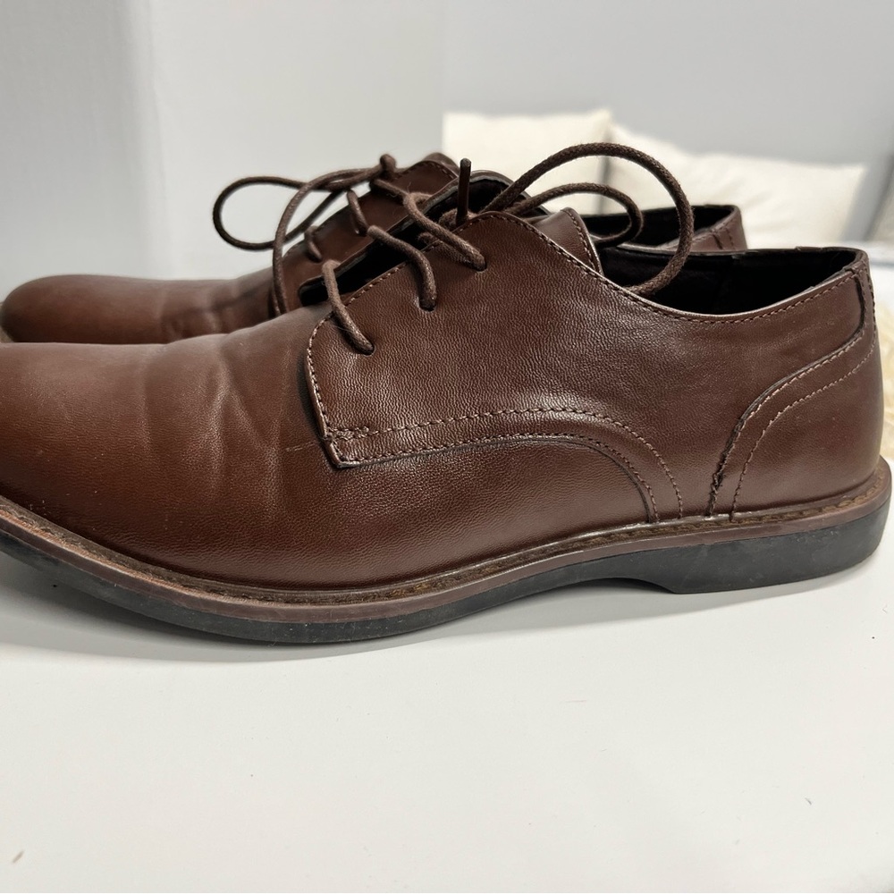Luc Anthony Mens Brown Dress Shoes Size 6.5 Worn Once With Box